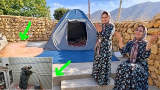 Perry built a safe shelter, but she works hard for the land installment!