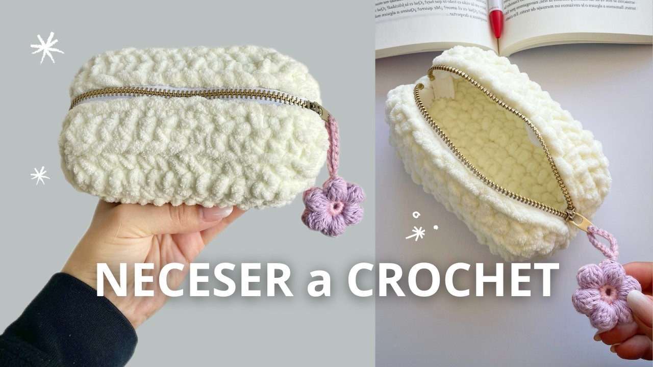 🌸Neceser, Cartuchera, Estuche a Crochet paso a paso ¡MUY FÁCIL!🌸 | Tutorial Hebras Crochet