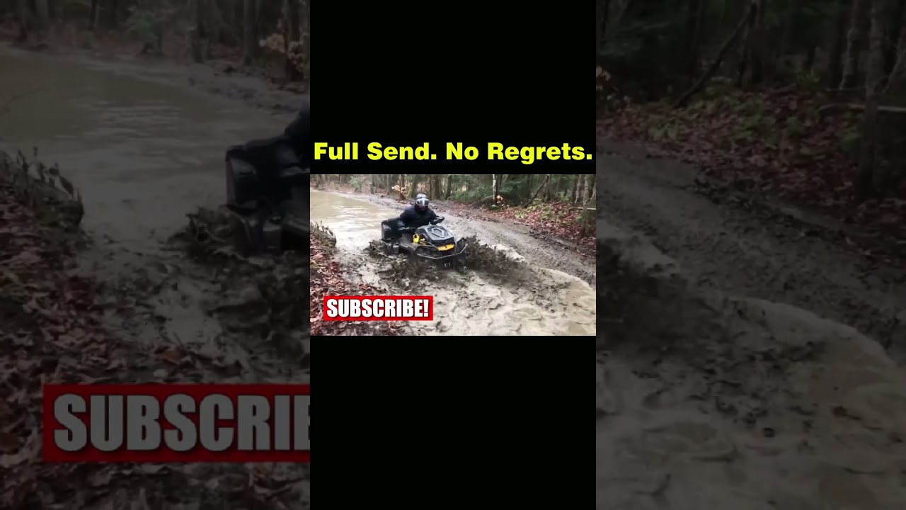 Can-Am Outlander Slow-Mo Mud Mastery! 🌊🔥 #Shorts
