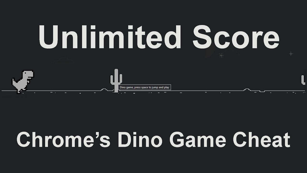 Google Dino Game - Unlimited Score [Coding Trick] 