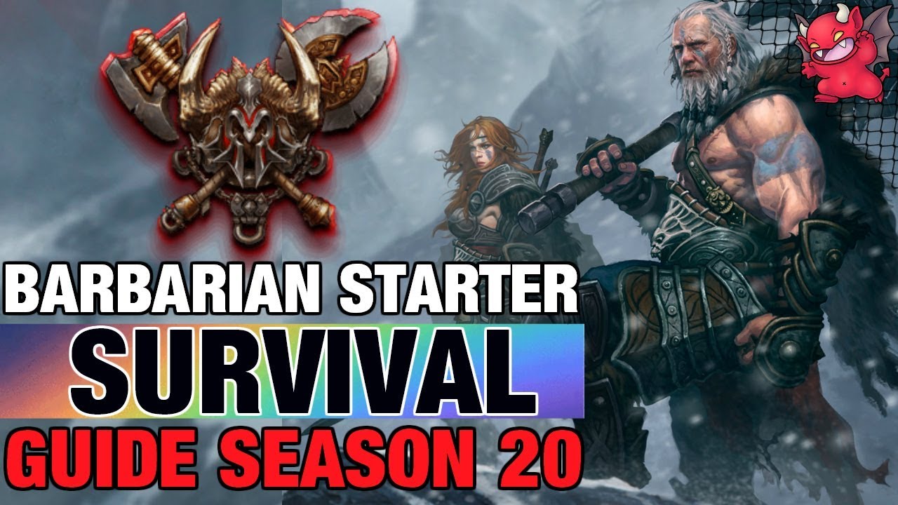 Barbarian Starter Survival Build Guide Season 20 Patch 2.6.8 YouTube