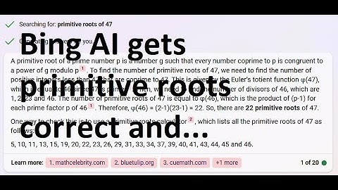 Bing AI for Primitive Roots Number Theory