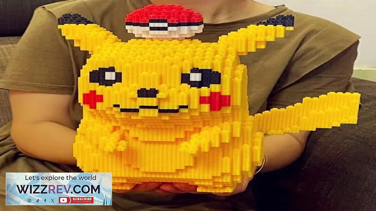 5210 Частица Покемон Аниме Пикачу Алмазные Микро Строительные Блоки Игровая Модель Мини