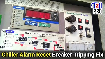 Carrier chiller alarm reset and troubleshooting | Condenser fan motor breaker Tripping solved