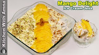Mango Delight Ice Cream Jesa Quick Recipe by Kitchen With Amna