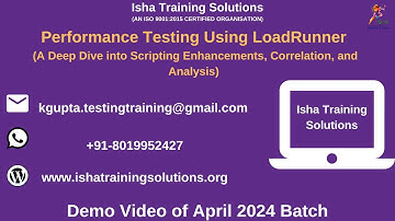 Performance Testing using LoadRunner Demo.29th April 2024