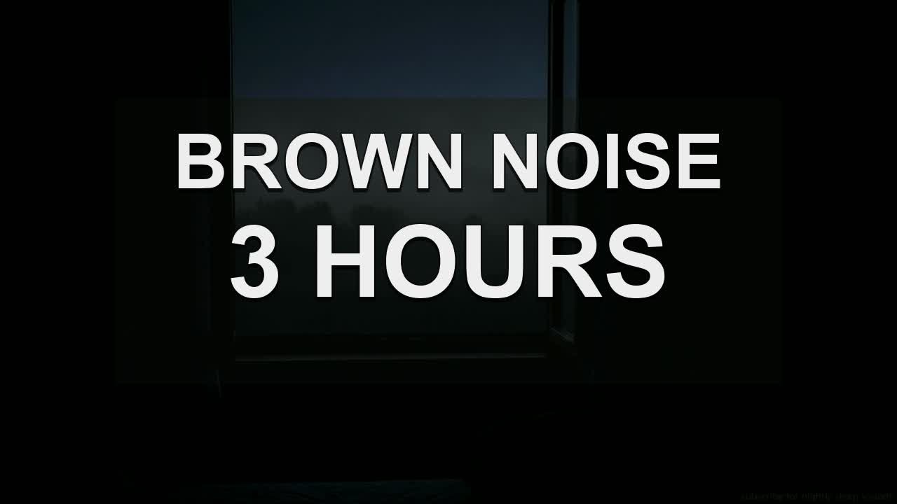 Brown Noise for Sleep 3 Hours | Black Screen | No Music