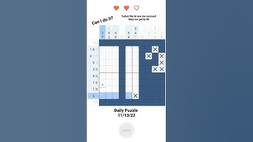 ASMR #Nonogram Shorts Daily Puzzle 11/13/22 #quickpuzzle