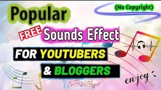 Popular Free Sounds Effects Copyright Free For Vloger Use Part1 2020