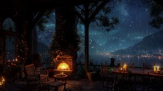 Fall Asleep Instantly With Heavy Rain And A Crackling Fireplace | Relaxation, Study and Deep Sleep