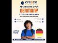 Admissions Open – Germany | Study in Germany | Cresco Scholars