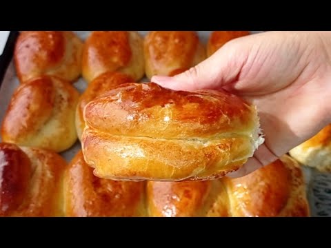 En Güzel PAMUK POĞAÇA Tarifi????Akşamdan Yoğurun Sabah Pişirin❗İnanılmaz Derecede KOLAY ve HIZLI poğaça