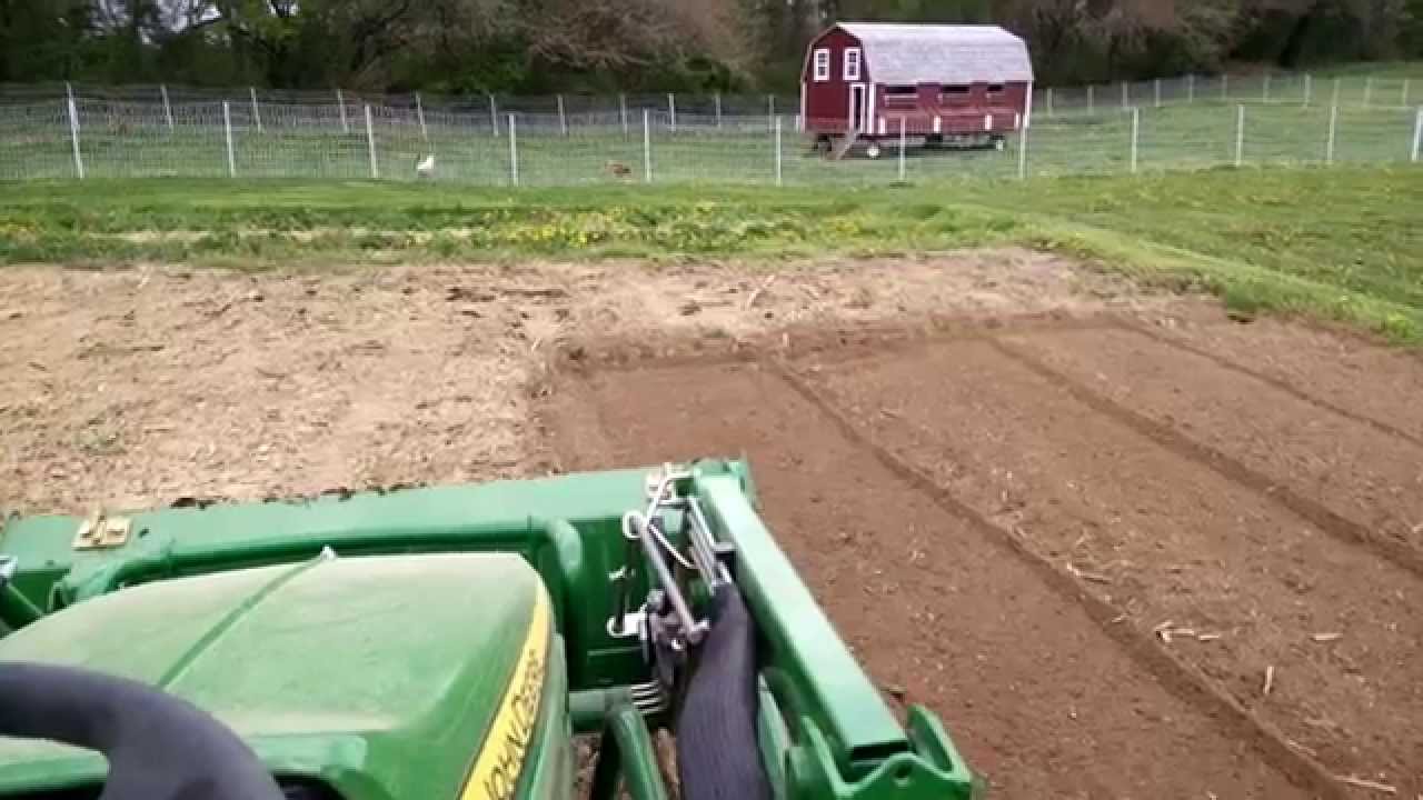 John Deere 1025r Tractor Tilling the Garden with Kioti Tiller YouTube