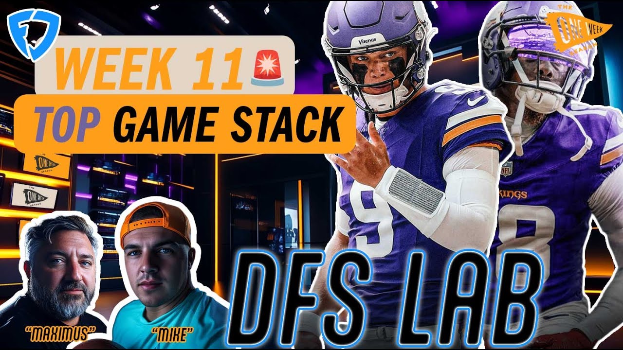 Week 11 Top Stacks On Fanduel NFL DFS | 🔥 Vikings STACK 🔥