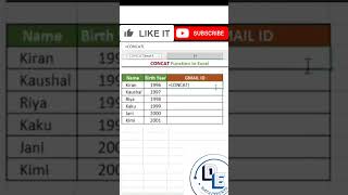 Excel में अलग-अलग Column को Combine करके Gmail ID कैसे बनाएं | Excel Formula Trick in Hindi