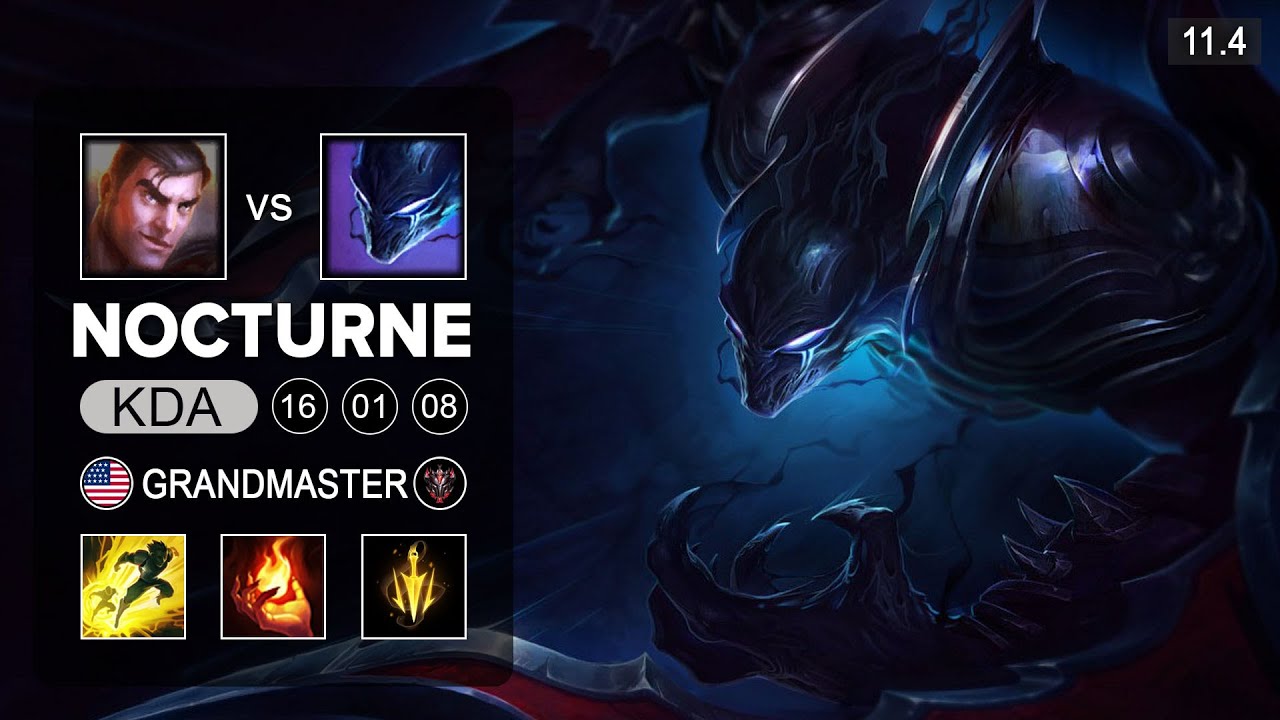 Nocturne Main Top vs Jayce - NA Grandmaster Patch 11.4