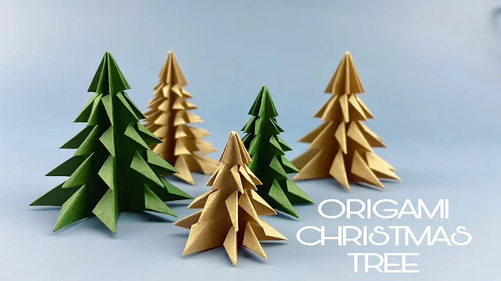 Origami Christmas Tree - Paper Christmas Decorations - Origami Easy