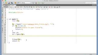 108 Reading content of a text file character by character using fgetc