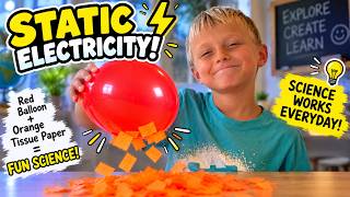 Static Electricity Experiment for Kids! | Balloon & Tissue Paper Science