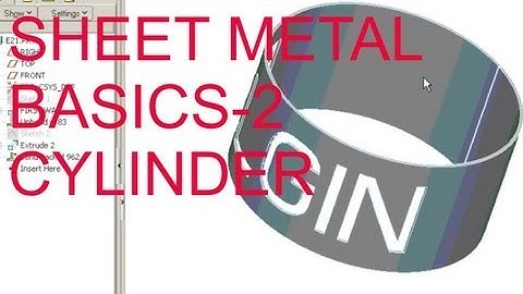 E21 Pro/Engineer Wildfire 4.0 - Sheet Metal Cylinder