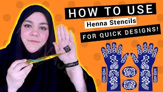 how to use henna stencils for quick designs kyfy astkhdam alastnsl alhnaaa youtube
