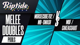 Morsecode762/MB-Smash vs MOF/CakeAssault - Riptide 2024 - Melee Doubles - Pools @BTSsmash