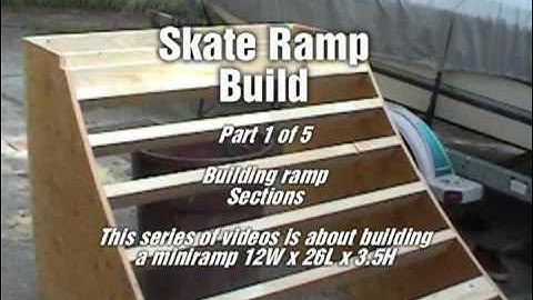 Skateboard Miniramp build video part 1 of 5 ramp sections