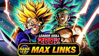 BROKEN F2P LR??? LEVEL 10 LINKS 100% LR TRUNKS & BROLY! (DBZ: Dokkan Battle)