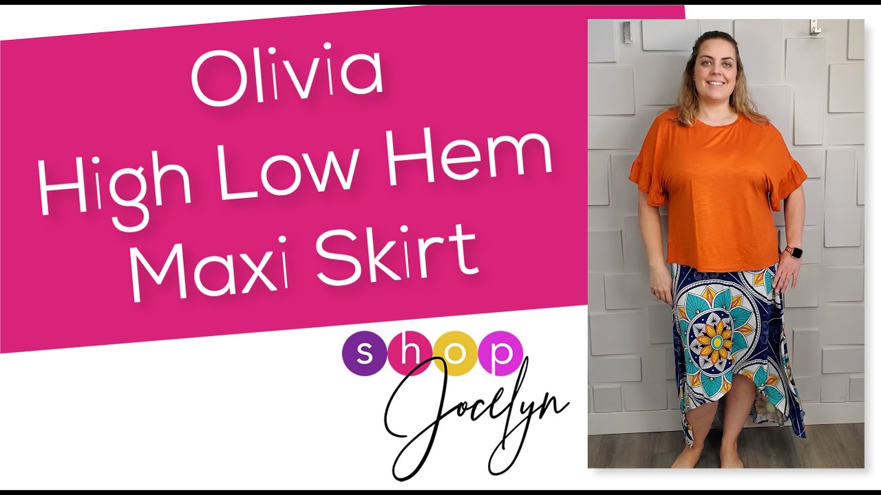 Olivia High Low Hemline Maxi Skirt