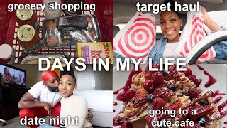 Days In My Life Vlog! | Going To A Cute Cafe, Grocery Shopping, Date Night + Mini Haul!