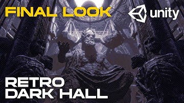 Dark Retro-Futuristic Hall | Dithered Final Look (Unity)