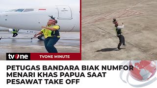 VIRAL! Petugas Bandara Melepas Pesawat dengan Tarian Khas Papua | tvOne Minute