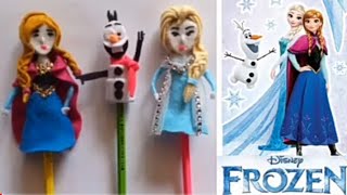 Hiasan Pensil Dari Kain Flanel || DIY Frozen Ayu