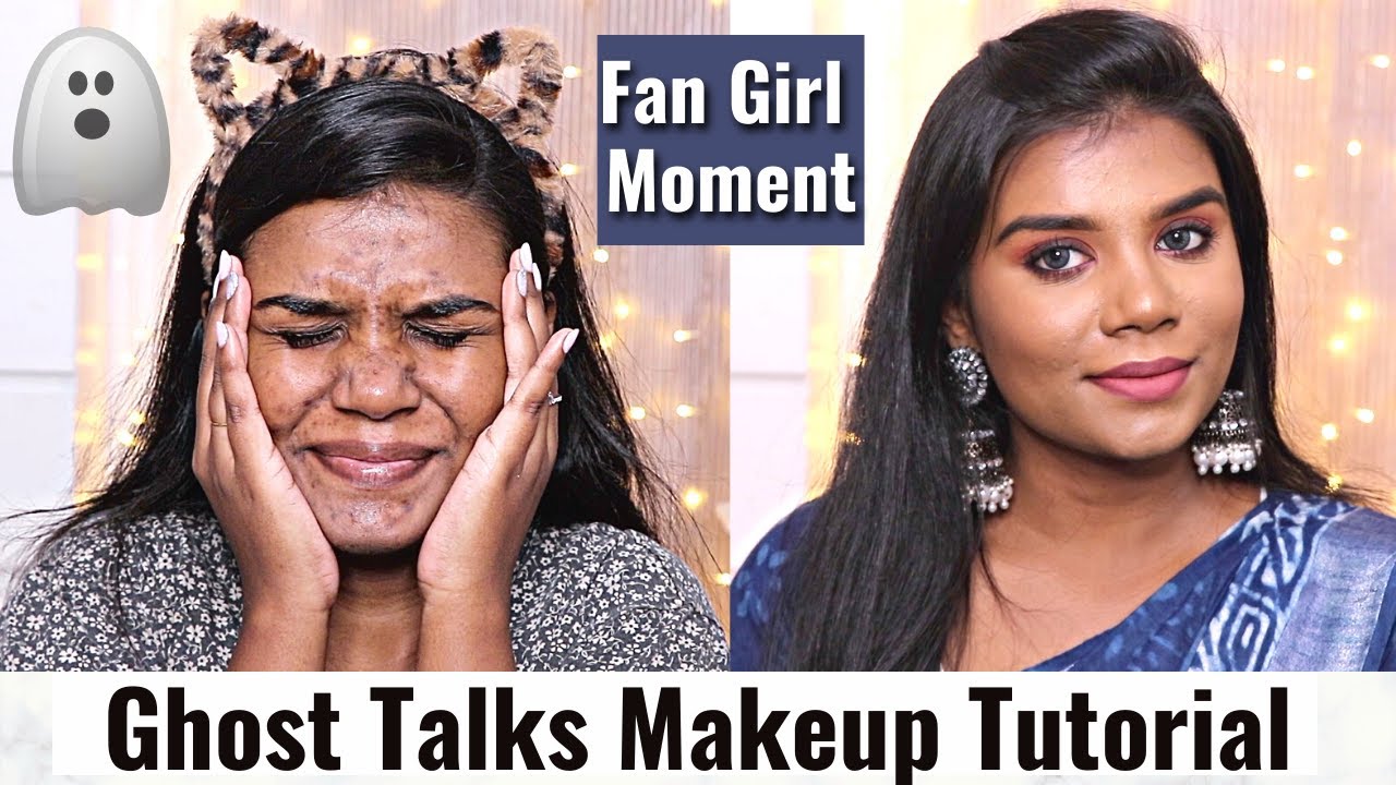 Fan Girl Moment 🥺 Happy Day 😭 Kutty Haul 😍 Saree Makeup Tutorial On Dark Acne Prone Skin🤩 தமிழில்