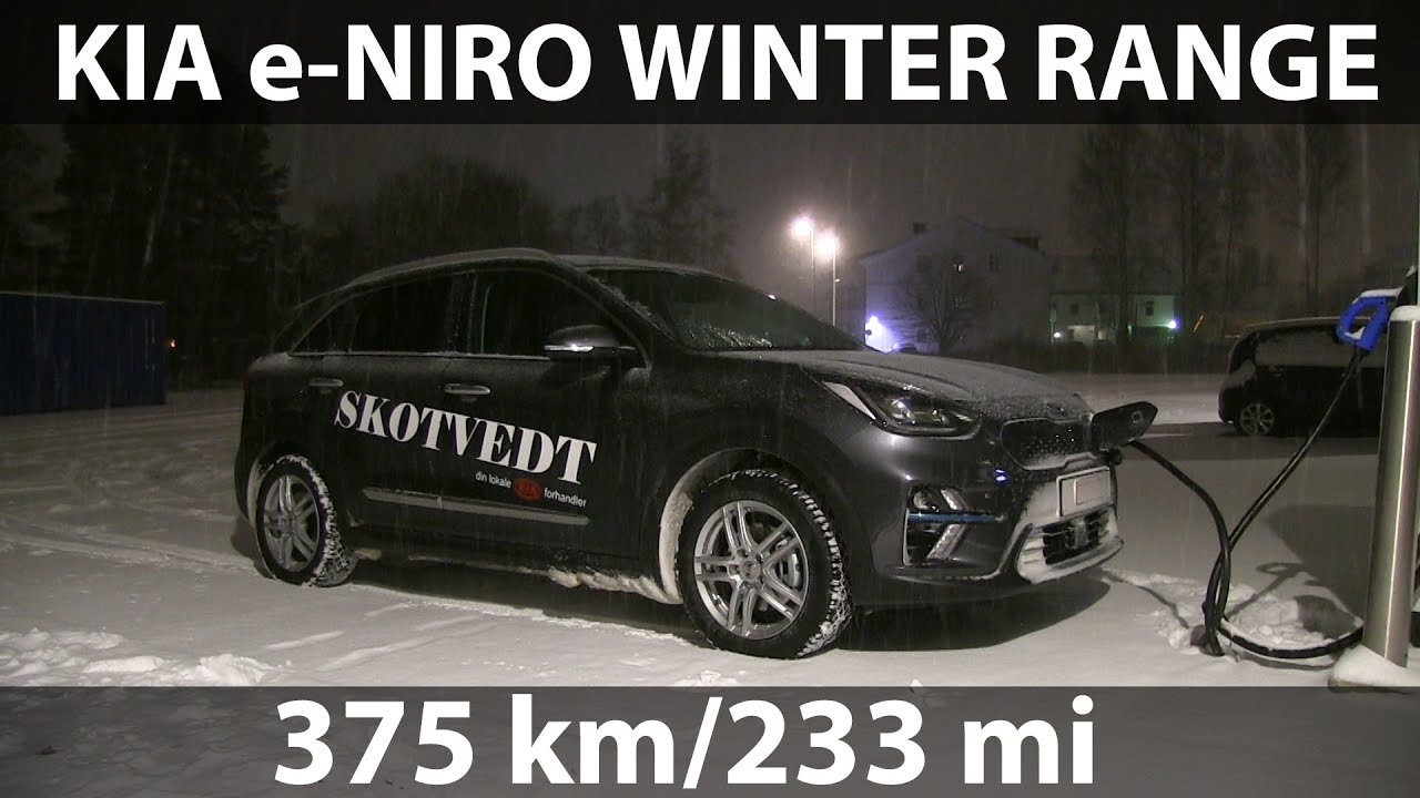 Rechtzetten Roest verticaal Kia e-Niro winter range test - YouTube