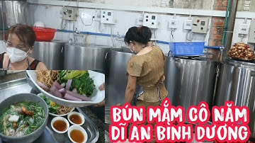 CHOÁNG váng 5 cái nồi nước lèo to như thùng phi khách đông như hội ở quán bún mắm Cô Năm Dĩ An