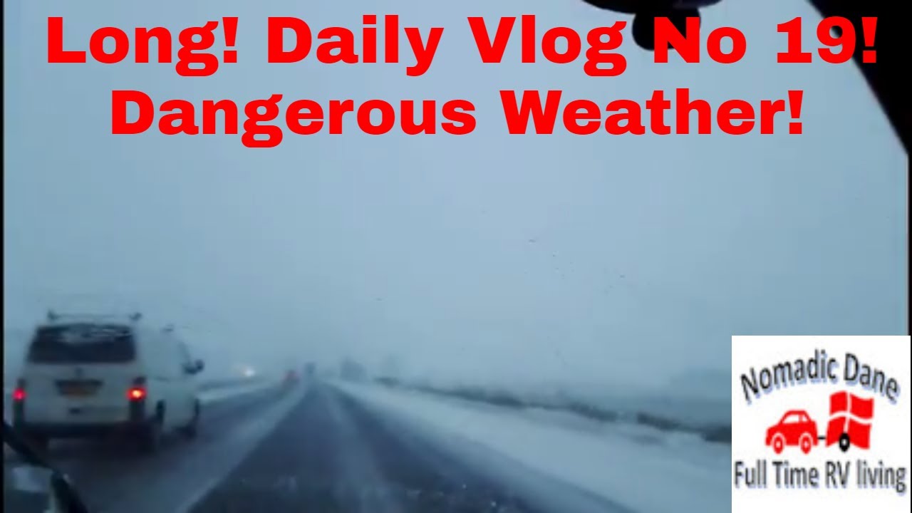 Vlog no 19. Driving to work in a snow storm. Danger on the road. Life ...