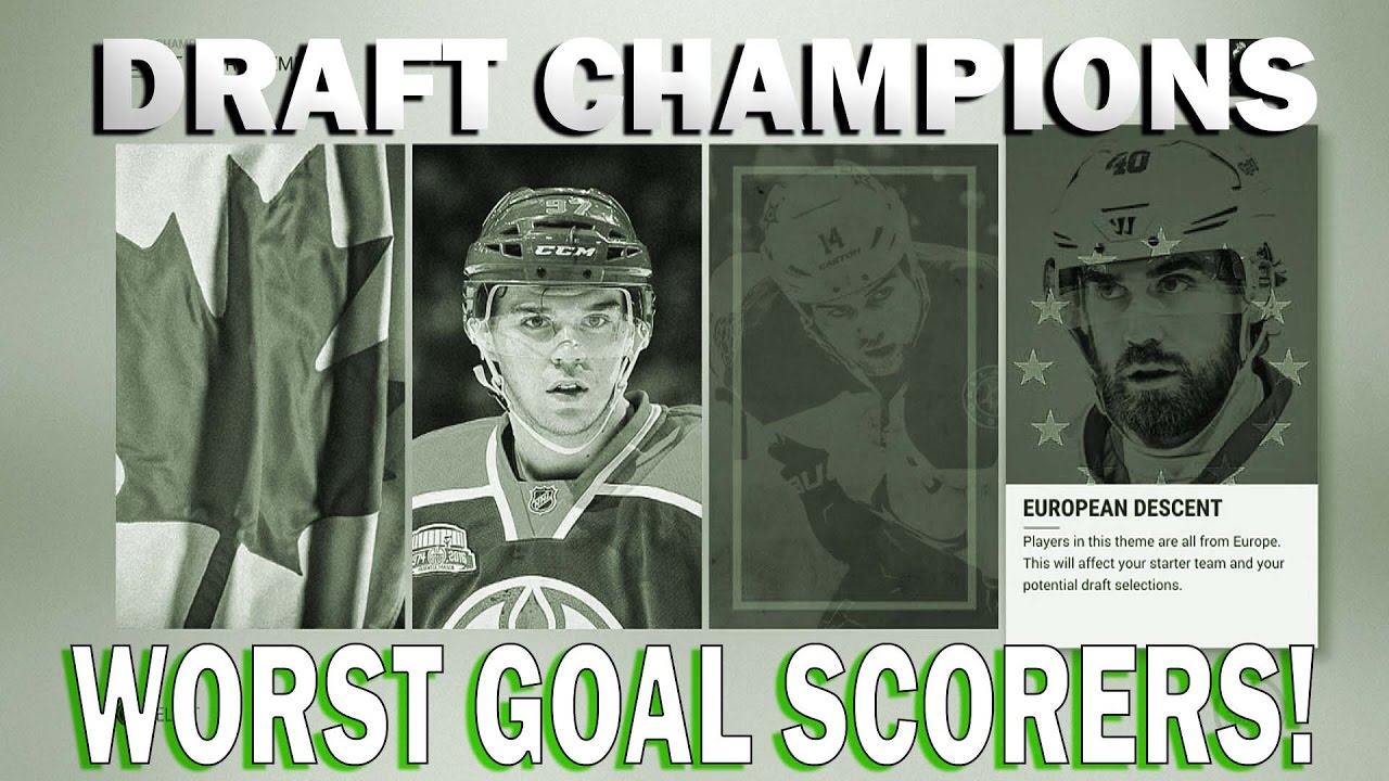 NHL 17 WORST Goal Scorers Draft Champions Draft