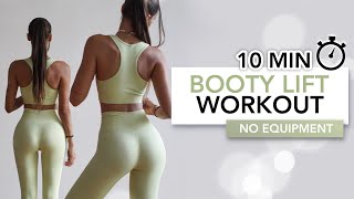 10 MIN BOOTY LIFT WORKOUT | Get A Round & Lifted Bubble Butt (Low Impact, No Squats) | Eylem Abaci