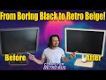 Spraying a Modern Dell Monitor Beige — Retro Transformation Complete!