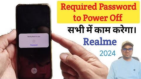 Ask required to password press power button in realme phone | power button disable kaise kare