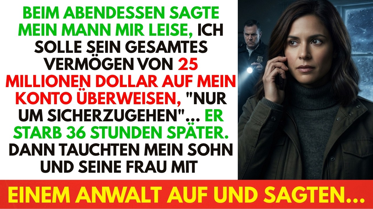 Als mein Mann Harrison vor einem Jahr an unserem Esstisch zusammenbrach, bat er mich mit letzter Kraft, fünfzig Millionen Dollar von seinem geheimen Fonds zu überweisen, bevor sein eigener Sohn...