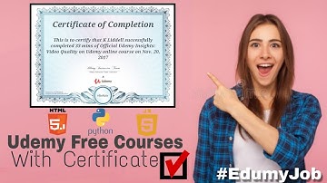 3 Free Udemy Certification courses 2020 | Free courses online with certificates || Edumy india