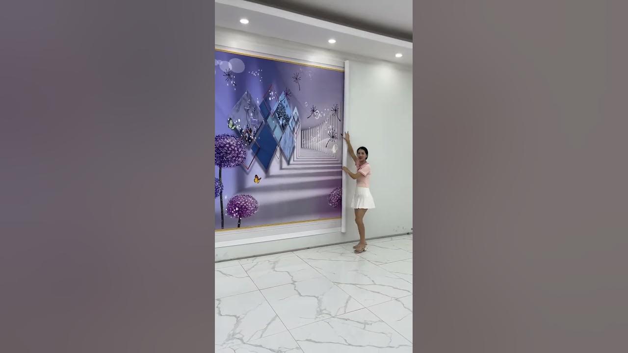 How to Stick Wallpaper , Home decoration with Stick Wallpaper part2014