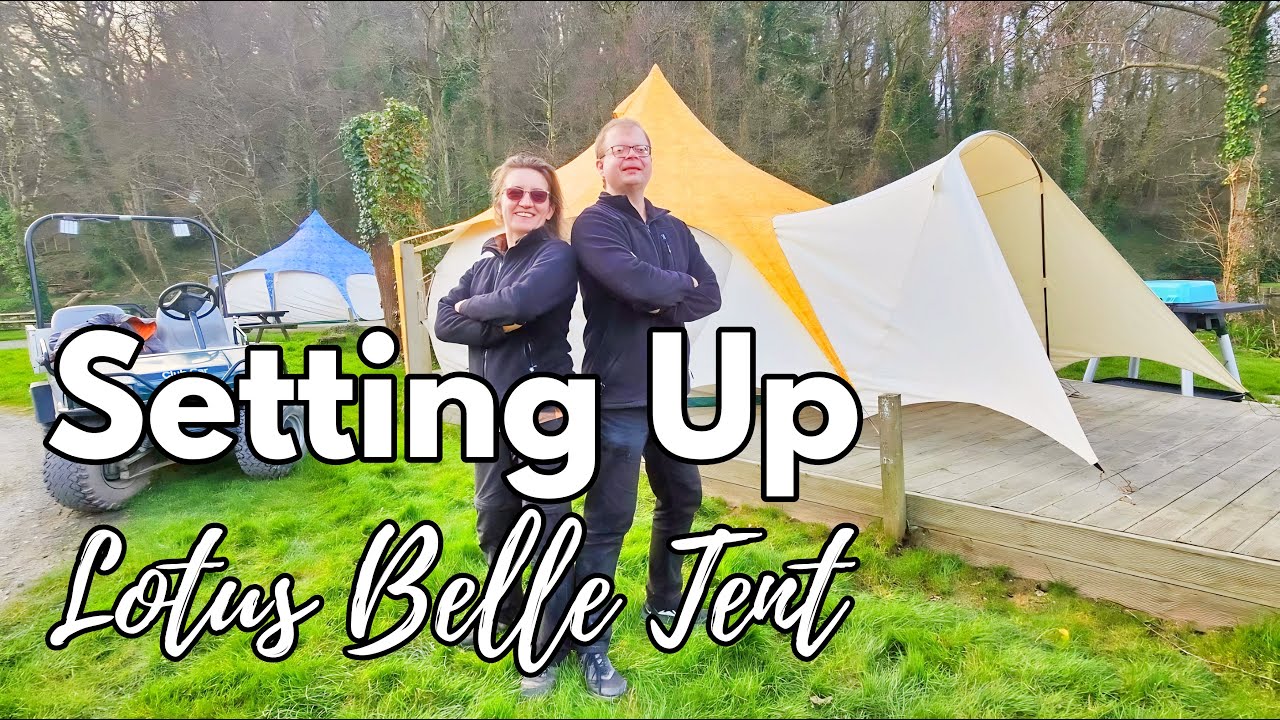 99 Campsite Job Setting Up Lotus Belle Tent! YouTube