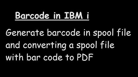 Generate barcode in spool file and converting a spool file with bar code to PDF in IBM i (AS400)