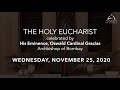 The Holy Eucharist - Wednesday, November 25 | Archdiocese of Bombay