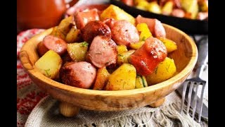 Fried potatoes with sausages! Soviet culinary hit!