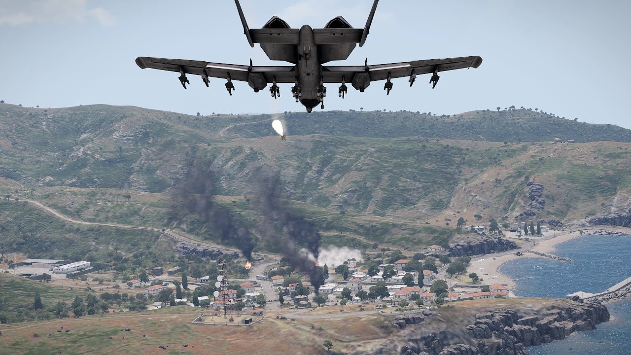 [Arma 3] part1 戦闘機/攻撃機/攻撃ヘリ/ガンシップ の攻撃を空から眺めるだけ【見るだけ】 - YouTube