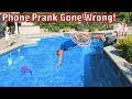 Phone in the Swimming Pool Prank on My Mom! (Prank Gone Wrong)